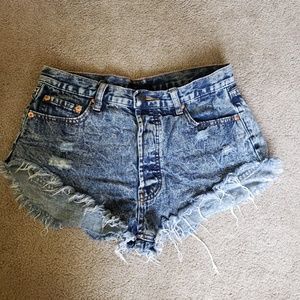 High waisted Denim shorts
